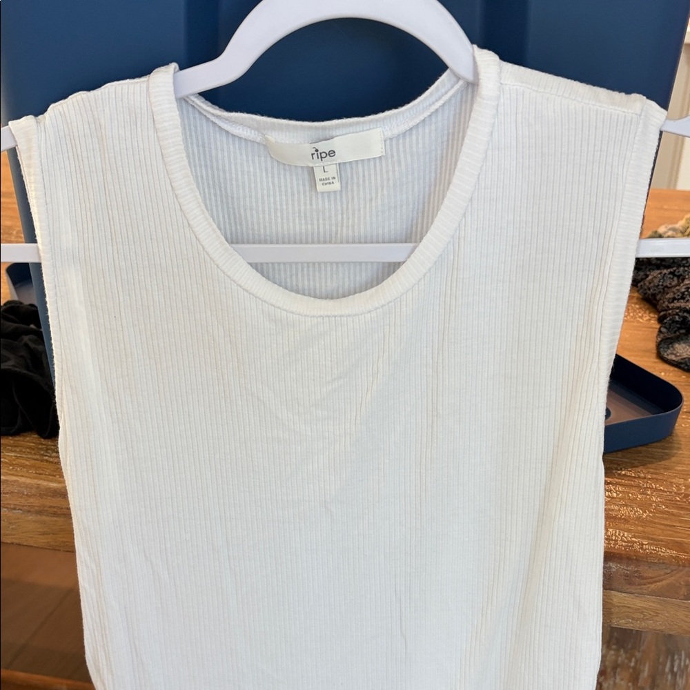 Piper Women's Classic White Ribbed Tank Top